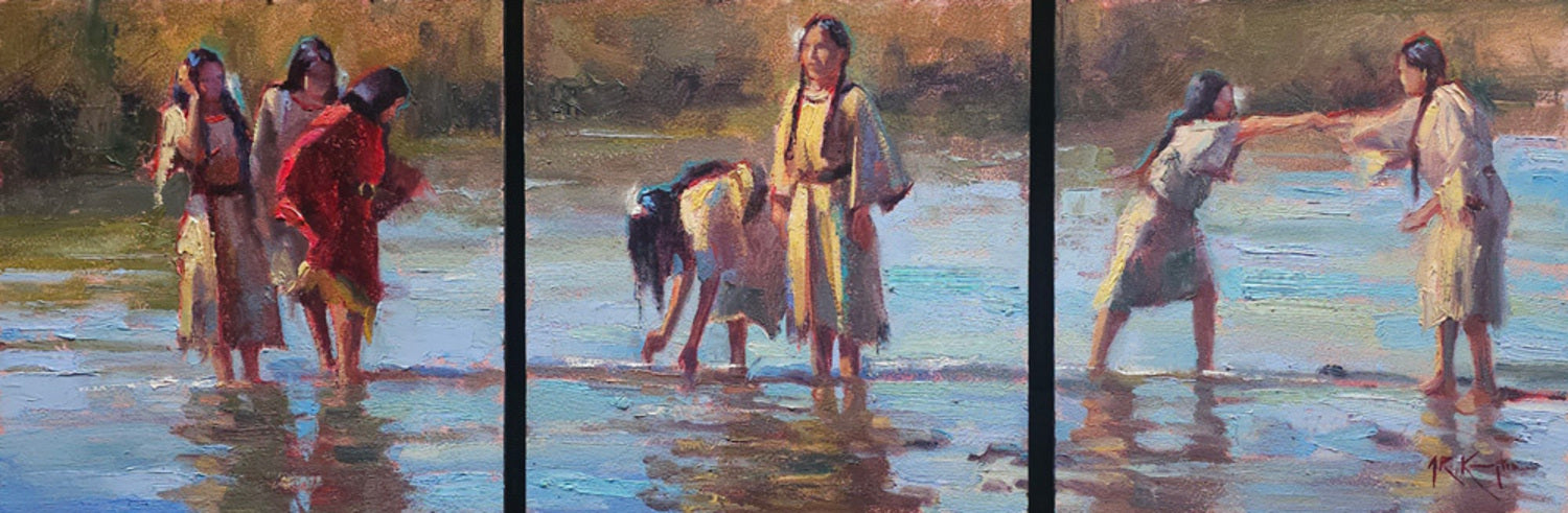 Bonding at the Creek (triptych)