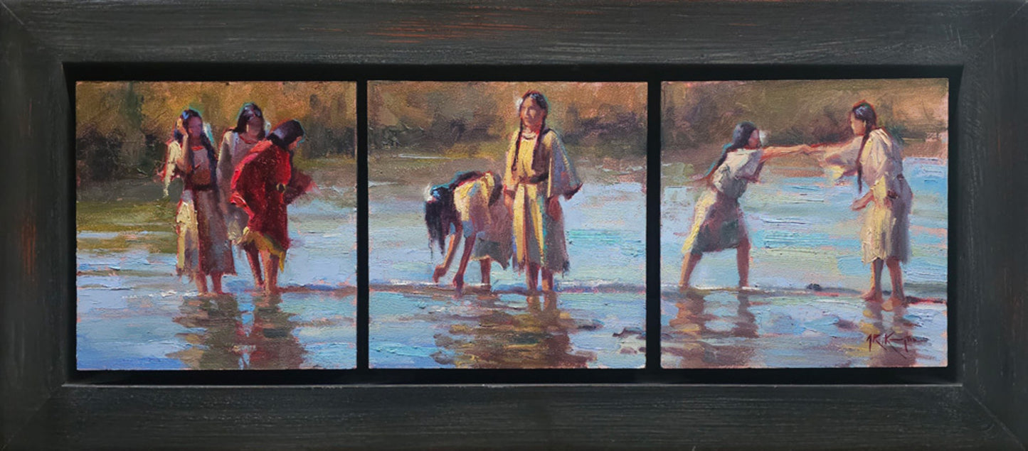 Bonding at the Creek (triptych)