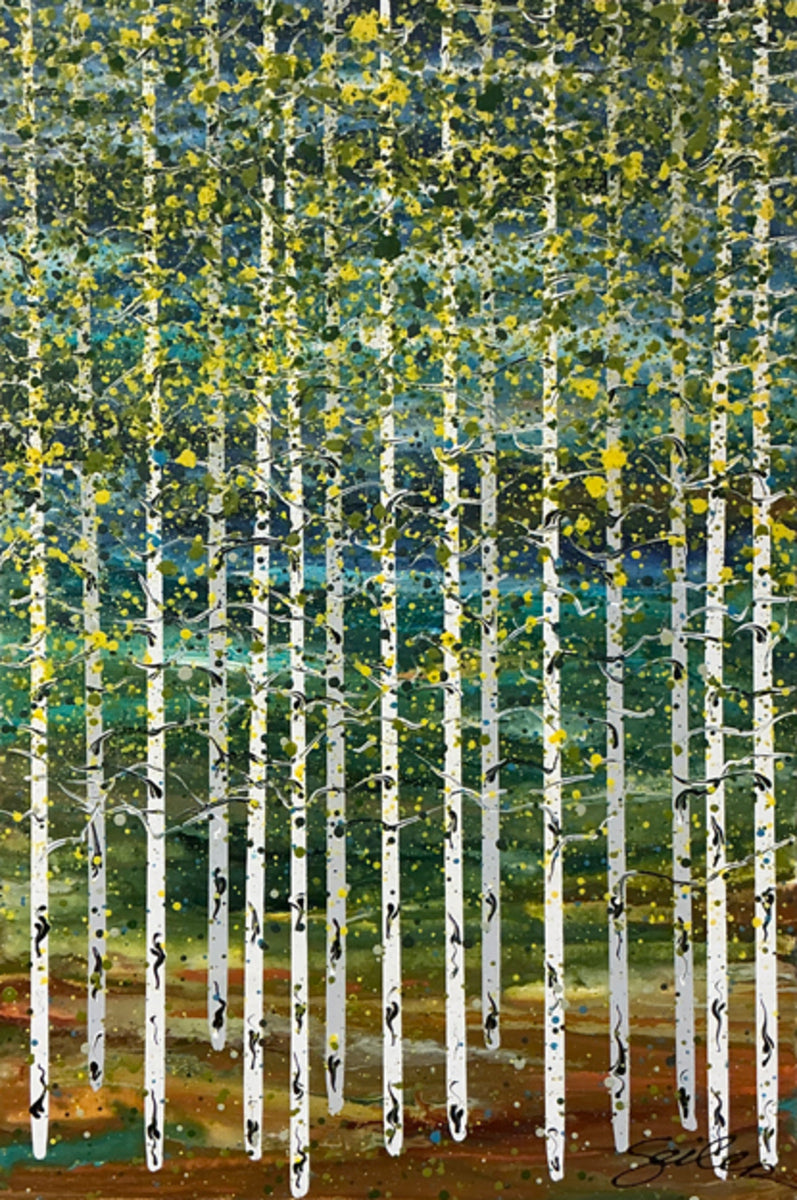 Spring Aspens (Diptych)