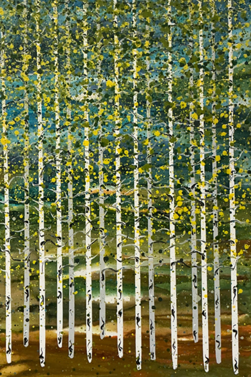 Spring Aspens (Diptych)