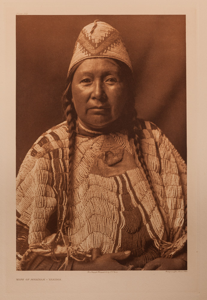 Plate 221 - Wife of Mnainak - Yakima, Photogravure on Holland Van Gelder Paper, SOLD