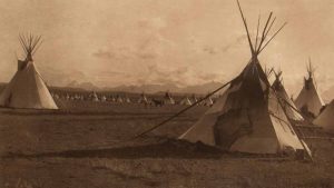 Piegan Encampment by Edward S. Curtis