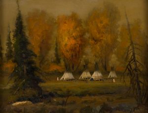 Camp in the Cottonwoods by Bill Mittag